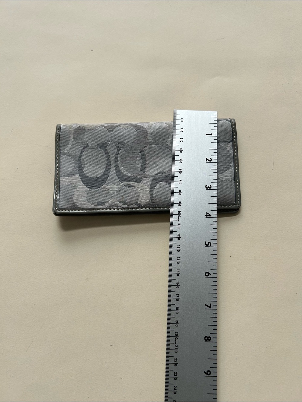 Coach Gray Signature Continental Wallet - Picture 2 of 6